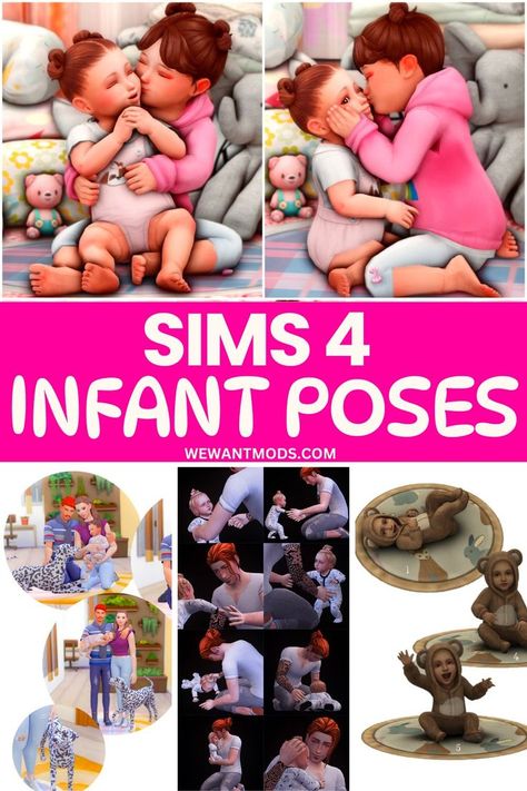 sims 4 infant poses collage Sims 4 Infant Poses, Poses Family Portraits, Infant Poses, Sims 4 Infant, Sims 4 Poses, Solo Poses, Sims 4 Couple Poses, Poses Family, Sims 4 Family