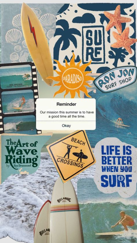 #surfing #wallpaper #beach Beachy Lockscreen Aesthetic, Ron Jon Surf Shop Wallpaper, Surf Wallpaper Aesthetic, Beach Vibes Aesthetic Wallpaper, Surfing Wallpaper Iphone, Surf Board Wallpaper, Surf Aesthetic Wallpaper, Surfing Aesthetic Wallpaper, Billabong Wallpaper