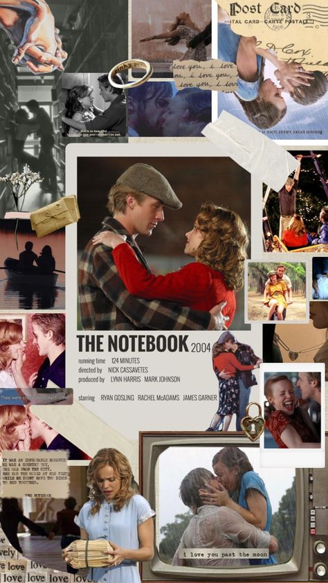 if it’s not love like theirs, then i don’t want it #thenotebook #rachelmcadams #ryangosling #book #aesthetic #vintage #collage #moodboard The Notebook Movie Aesthetic, Ryan Gosling Collage, The Notebook Wallpaper Aesthetic, The Notebook Collage, The Notebook Aesthetic Wallpaper, The Notebook Novel, Notebook Scenes, Book Aesthetic Vintage, The Notebook Aesthetic