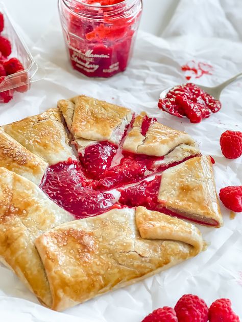 Gluten-Free Raspberry Jam Galette Raspberry Jam Puff Pastry Hearts, Pectin Free Raspberry Jam, Galette Gluten Free, Easy Raspberry Jam, Recipe Using Jam, Smitten Kitchen Galette, Raspberry Galette, Mixed Berries, Raspberry Jam