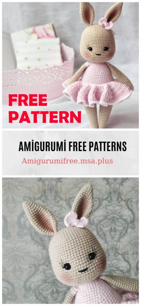 Amigurumi Ballerina Bunny Free Crochet Pattern Amigurumi Ballerina, Bunny Free Crochet Pattern, Knitting Projects Free, Crochet Free Patterns, Crochet Toys Free Patterns, Crochet Toys Free, Crochet Bunny Pattern, Easter Crochet Patterns, Crochet Baby Toys