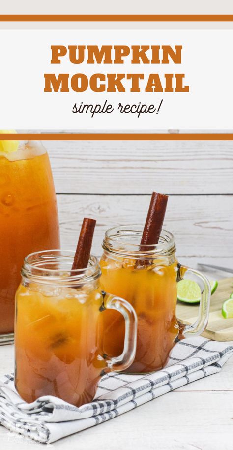 My Pumpkin Pie Mocktail Recipe takes under an hour to prep and cook and serves 8-12! This is one of my favorite Easy Pumpkin Recipes! Pumpkin Mocktail Recipe, Pumpkin Drinks Nonalcoholic, Best Mocktails Fall, Pumpkin Mocktails, Healthy Mocktails Non Alcoholic Fall, Pumpkin Spice Mock Tail, Pumpkin Drink Recipes, Easy Pumpkin Recipes, Pumpkin Smash