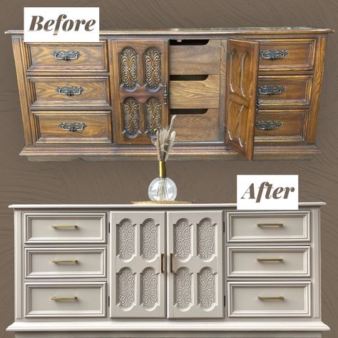 Rehab Furniture Ideas, Refurbished Furniture Before And After, Furniture Flipping Ideas, Furniture Makeover Inspiration, Chalk Paint Furniture Diy, Diy Furniture Flip, Revamp Furniture, Bedroom Furniture Makeover, Refinishing Furniture Diy