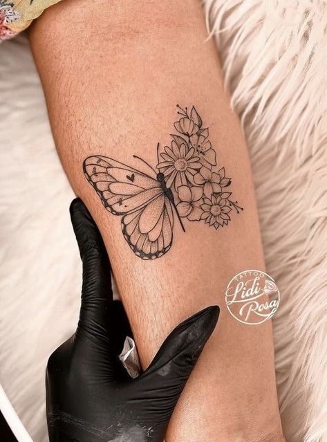 Butterfly Tattoos On Arm, Floral Thigh Tattoos, Telling Your Story, Hand Tattoos For Girls, Butterfly And Flowers, Butterfly Tattoos For Women, Forearm Tattoo Women, Pretty Tattoos For Women, Shoulder Tattoos For Women