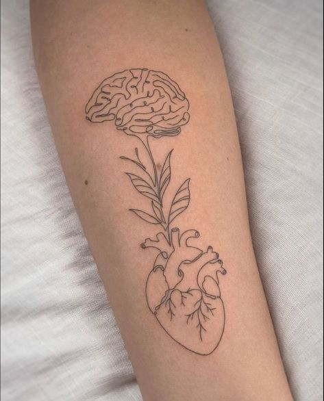 Emotion Tattoo, Reborn Tattoo, Heart And Soul Tattoo, Brain Tattoo, Anatomical Heart Tattoo, Tatoo Inspiration, Soul Tattoo, Sick Tattoo, Woman Tattoo