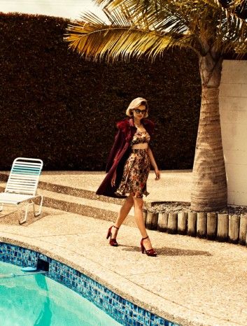 Penny Pickard By Steven Chee For Fashion Quarterly NZ Barbie Shoot, Spring Editorial, Pool Photoshoot, Nz Fashion, Stepford Wife, Magazine Photoshoot, Retro Looks, Pool Fashion, Vintage Glam