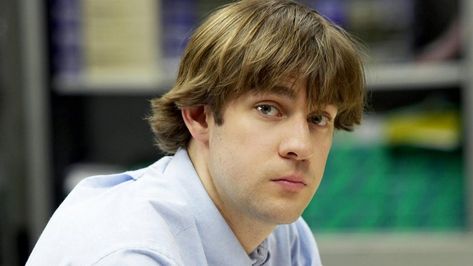 The worst things Jim Halpert has ever done Haircut Movie, Jim The Office, Jim Halpert The Office, The Office Jim, The Office Characters, Jim Pam, Jenna Fischer, Hair Evolution, The Office Show