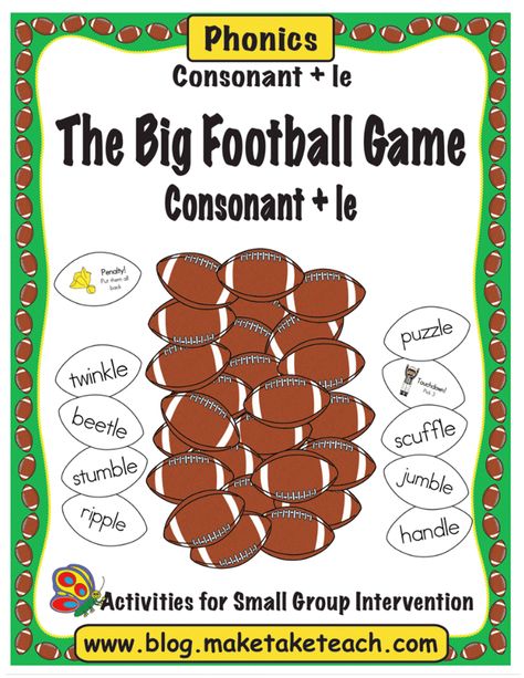 Great way for practicing words ending with a consonant + le. Consonant Le, Le Words, Small Group Intervention, Syllable Types, Reading Tutoring, Nonsense Words, Small Group Activities, Reading Games, Sight Word Practice