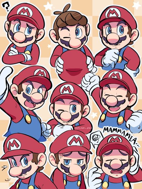 Mario Fan Art Anime, Mario In Wedding Dress, Mario Fanart Cute, Mario Fanart Anime, Mario Characters Fanart, Bowuigi Comic, Super Mario Bros Fanart, Mario Expressions, Mario And Luigi Tattoo