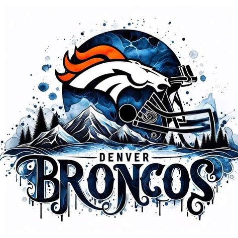 Denver Broncos Art, Denver Broncos Wallpaper, Broncos Wallpaper, Go Broncos, Denver Broncos Football, Art Football, Broncos Football, Super Bowl Champions, Football Logo