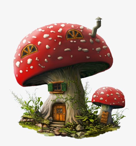 Mushroom 3d, Toadstool House, Mushroom Houses, Mushroom Clipart, Clay Fairy House, Fairy House Diy, Clay Fairies, Magic Mushroom, Mushroom House