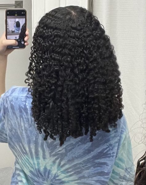 Black Hair Care Aesthetic, Black Natural Curly Hair, Curly 3c Hair, Jet Black Curly Hair, 3b 3c Curly Hair, Curly Hair 3c, 3b Natural Hair, Type 2 Hair, 3c Curly Hair