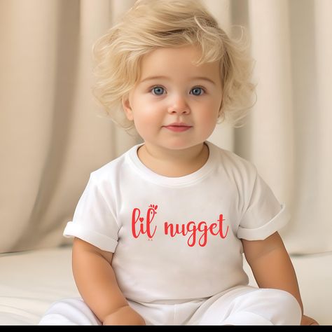 Lil nugget Onesies®, Chick Fil A shirts, cute Chick fil A Onesies®, chicken shirts, chicken kids shirt, cute kids shirts, cute Onesies® Lil Nugget, Cute Onesies, Shirts Cute, Chicken Shirts, Chick Fil A, Family Kids, Kids Shirts, Onesies, Chicken