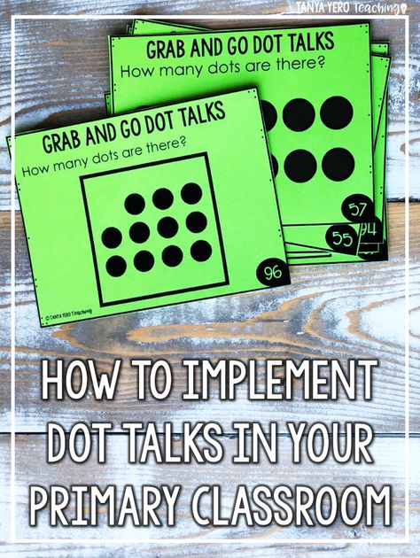 How to Implement Dot Talks In Your Classroom Math Talks Kindergarten, Number Talks Kindergarten, Counting Collections, Subitizing Activities, Math Talks, Elementary Math Classroom, Number Talks, Math Centers Middle School, Math Talk