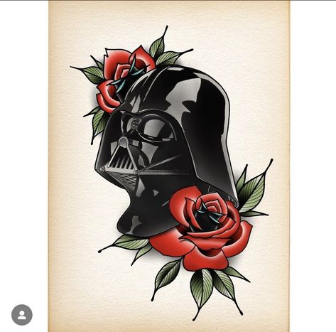 Darth Vader Tattoo Design, Kyle Ren, Traditional Tattoo Black And Grey, Vader Tattoo, Star Wars Tattoo Sleeve, Dark Disney Tattoo, Snake And Dagger Tattoo, Darth Vader Tattoo, Traditional Tattoo Inspiration