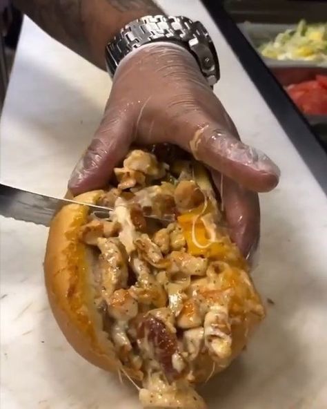 Daily Recipes | Food on Instagram: "Wow this Chicken Cheesesteak looks better than a Philly cheesesteak 🔥😩 @forkmeetsfood Follow @thefoodie.101 to fulfill your food cravings 🥘" Shredded Chicken Philly Cheesesteak, Philly Chicken Cheesesteak, How To Make Chicken Philly Cheesesteak, Homemade Chicken Cheesesteak, Blackstone Chicken Philly Cheesesteak, Chicken Philly Cheesesteak, Chicken Cheesesteak, Chicken Philly, Penn Station