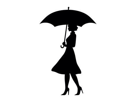 Woman With Umbrella, Winter Silhouette, Art Cut, Silhouette Clip Art, Rainy Weather, Fashion Fall, Car Decals, Favorite Things Gift, Printmaking