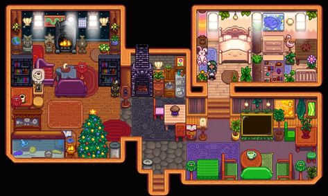 Stardew Valley House Interior Abigail, Ginger Island House Design, Stardew Valley House Interior Ginger Island, Stardew Valley Island House, Ginger Island House Stardew Valley, Stardew Valley Ginger Island Farm, Island House Interior, Stardew Valley Home Interior, Stardew Valley House Interior No Mods