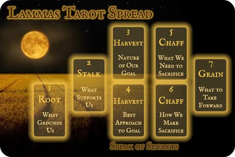 Celebrate the start of the harvest season with a tarot spread that explores the seasonal themes of harvest, sacrifice, and abundance. Tarot Spreads Layout, Lammas Lughnasadh, The Book Of Shadows, Wiccan Sabbats, Broom Closet, Tarot Tips, Tarot Meanings, Tarot Spread, Tarot Major Arcana