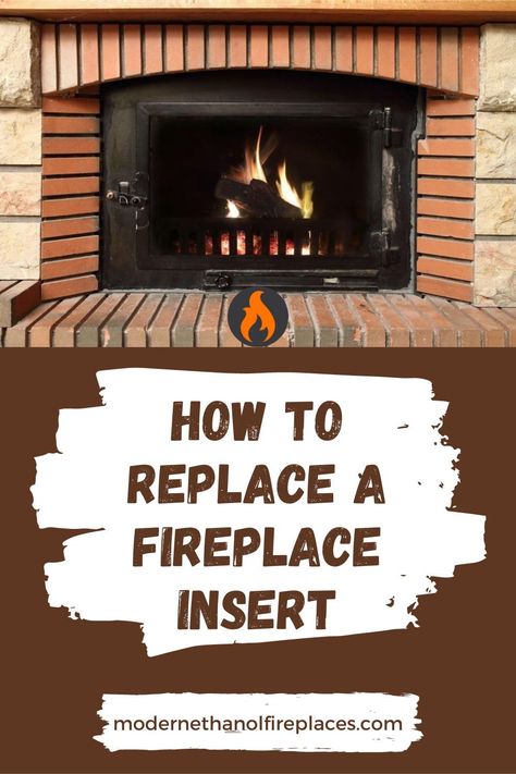 Do you want to replace your wood-burning or gas fireplace with a modern electric unit? Then we're here to help! Installing an electric fireplace insert, whether a wood insert or a firebox, is typically a simple process. You shouldn't require many tools, and it shouldn't take all day. In this tutorial, we'll cover the most basic methods and the tools you'll need to get the job done in no time. Replacing Fireplace Insert, Electric Fireplace Insert Existing Fireplace, Replace Wood Fireplace With Electric, Replace Gas Fireplace With Electric, Replace Fireplace Insert, Gas Fireplace Insert Ideas, Fireplace Insert Ideas, Prefab Fireplace, Wood Fireplace Inserts