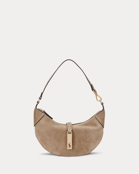 Polo Id Mini Shoulder Bag, Suede Shoulder Bag, Tas Coach, Ralph Lauren Bags, Women Ralph Lauren, Womens Designer Bags, Small Stuff, Womens Designer Handbags, Current Fashion