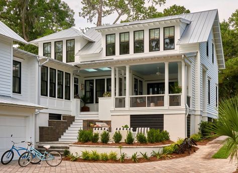 Photos of Screen Tight Porch Screening System Screen Porch Systems, Porch Interior, Porch Fireplace, Southern Living House Plans, Railing Ideas, Porch Columns, Wooden Porch, Southern House Plans, Screen Porch