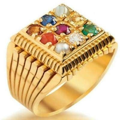 Navagraha Rings For Men, Navratan Ring For Men, Navarathna Rings Men, Navaratna Rings For Men, Navratna Earrings, Navaratna Ring, Mens Emerald Rings, Gold Pendants For Men, Stone Rings For Men