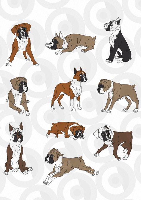 Boxer Dog Tattoo, Cute Boxer Puppies, Boxer Dogs Funny, Boxer Dogs Art, Pitbull Art, Boxer (dog), Boxer Puppy, Boxer Love, The Boxer