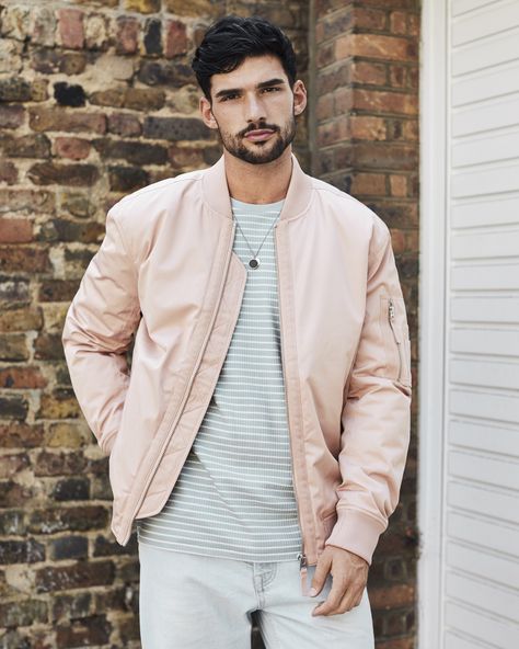 Peach Jacket, Cute Love Photos, Outfit Zara, Lover Era, Men's Jackets, Pink Jacket, Summer Styles, Zara Man, Love Photos