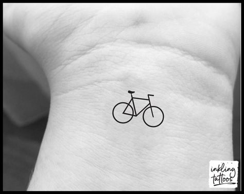 Minimalist Bicycle Temporary Tattoo, Set of 10 by inklingtattoos on Etsy Cycling Tattoo Bicycles, Cycling Tattoo, Bicycle Tattoo, Bike Tattoos, Temporary Tattoo Designs, Face Tattoos, Discreet Tattoos, Face Tattoo, Tattoo Set