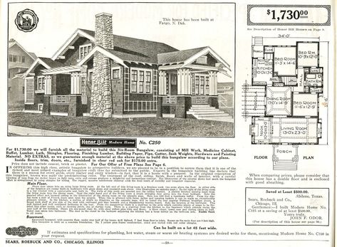 Bungalow Beach House, Period Decor, Sears Catalog Homes, Craftsman Home Decor, Mid Century House Plans, Arts And Crafts Design, Arts And Crafts Bungalow, Lake Houses, Sears Catalog