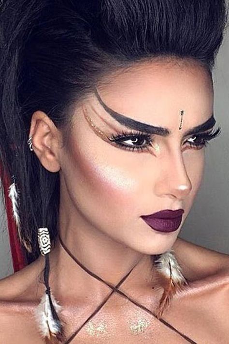 Halloween Schminke, Warrior Makeup, Viking Makeup, Beautiful Halloween Makeup, Fantasy Make-up, Halloweenský Makeup, Halloween Make-up Looks, Uhyggelig Halloween, Halloween Makeup Ideas