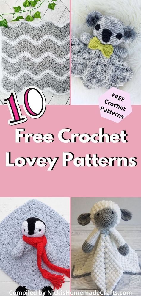 I have put together a round up of 10 of the cutest crochet lovey patterns. You can choose from different themed lovey ideas for the little ones. Baby Shower Crochet Gifts, Crochet Baby Shower Gifts, Lovey Blanket Pattern, Moogly Crochet, Security Blanket Crochet Pattern, Crochet Patterns For Baby, Crochet Lovey Free Pattern, Crochet Security Blanket, Cutest Crochet