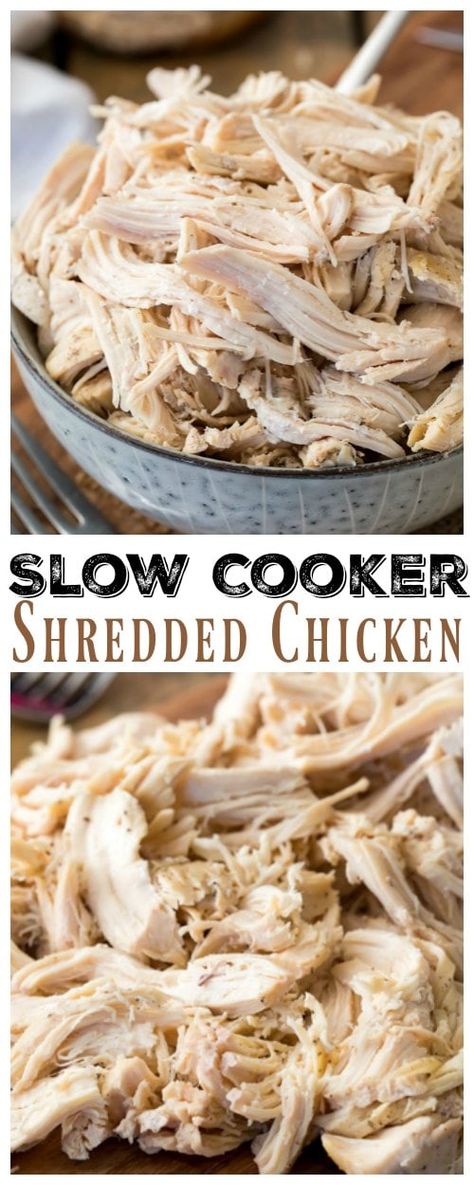 Crock Pot Shredded Chicken, Mealprep Dinner, Shredded Chicken Recipe, Shredded Chicken Crockpot, Easy Shredded Chicken, Slow Cooker Shredded Chicken, Make Shredded Chicken, Shredded Chicken Recipes, Chicken Eating