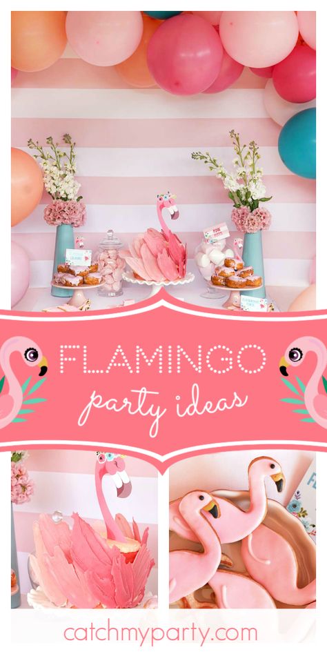 Pink Flamingo 1st Birthday Party, Winter Flamingo Birthday Party, Flamingo Bday Party Ideas, Pink Flamingo Party Food, Fancy Flamingo Party, Flamingo Third Birthday Party, Flamingo Second Birthday Party, Flamingle Birthday Party Ideas, Let’s Flamingle Birthday Party