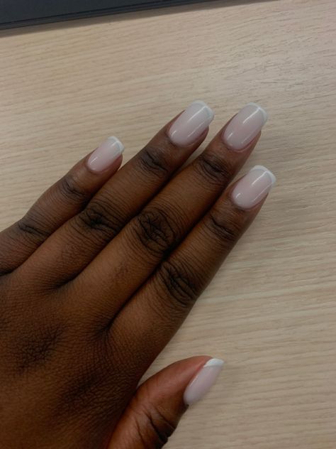 Black Girl Nails Bio Gel Nails, Hard Gel Nails, Bunny Nails, Girl Nails, Basic Nails, New Nails, Cute Gel Nails, Nails Manicure, Oval Nails