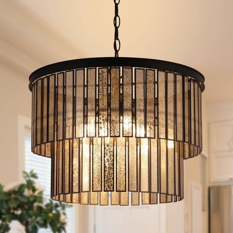 Modern Glam Chandelier, Glam Chandelier, Colored Light Bulbs, Irregular Patterns, Luxury Chandelier, Drum Chandelier, Dining Room Chandelier, Black Chandelier, Mercury Glass