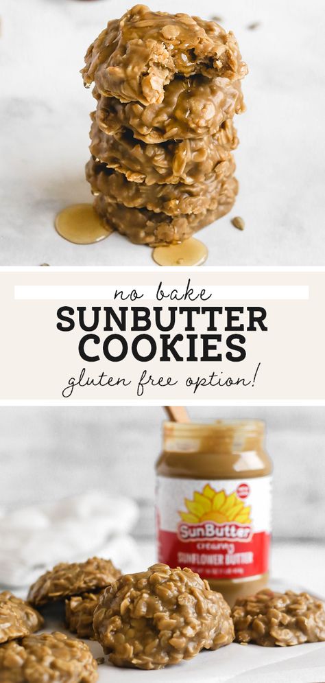 Sunbutter No Bake Cookies, Sun Butter Cookies, Recipes With Sunflower Butter, Sun Butter Recipes, Sunflower Recipes, Sunflower Butter Recipes, Sunflower Butter Cookies, Cookies With Honey, Sunbutter Cookies