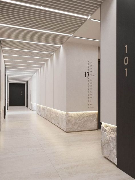 Elevator Lobby Design, Residential Lobby, Lift Lobby, Elevator Lobby, Hotel Corridor, Lobby Interior Design, Cladding Design, Corridor Design, Elevator Design