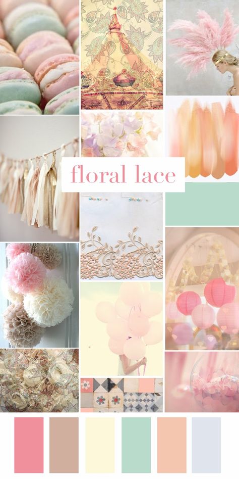 Floral Lace Mood Board by red road studio Spring Mood Board Aesthetic, Mood Board Fashion Inspiration, Drawing Body Proportions, Mood Colors, Spring Mood, Branding Mood Board, Mood And Tone, Mood Board Inspiration, Color Palette Design