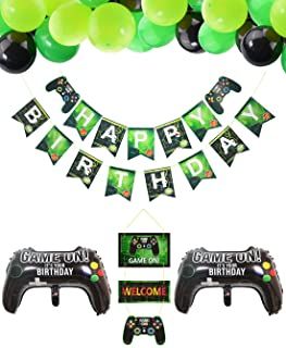 Happy Birthday Gamer, Boy Birthday Favors, Happy Birthday Games, Banner Game, Welcome Hanging, Video Game Party Decorations, Kids Party Balloons, Lan Party, Balloon Games