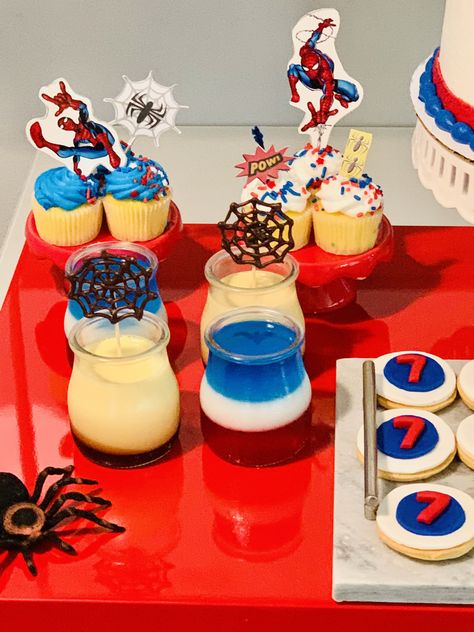 Spiderman Jello, Jello Ideas, Mens Birthday, Birthday Party Desserts, Mens Birthday Party, Spiderman Birthday, Party Desserts, Man Birthday, Spiderman