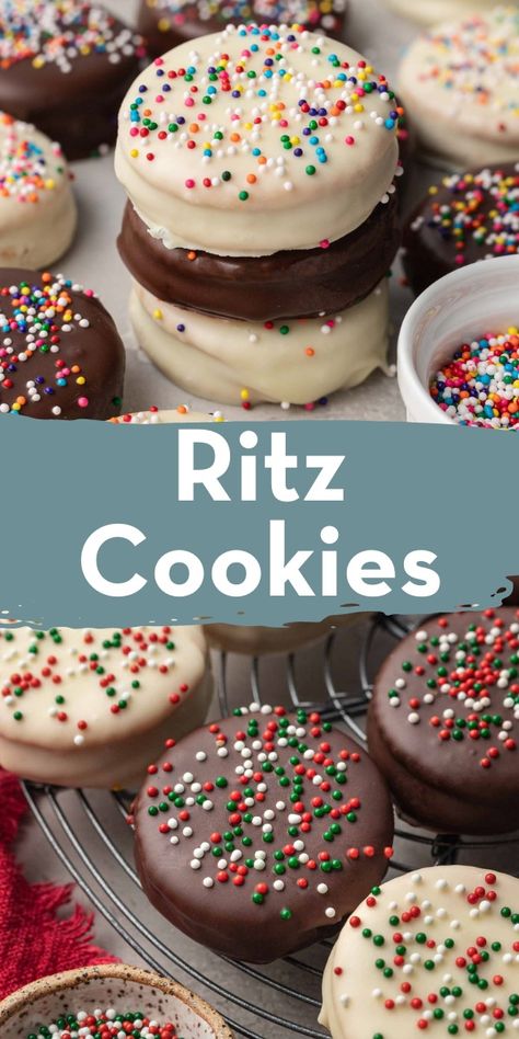 Finger Food Desserts For A Crowd, Christmas Finger Food Ideas For Parties, Ritz Cookies, Live Well Bake Often, Finger Desserts, 1 Cookies, Baking Hacks, 5 Ingredient Recipes, Peanut Butter Desserts