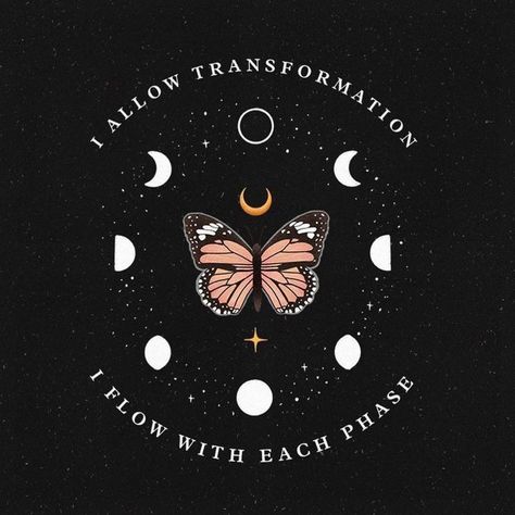 I allow transformation, I flow with each phase. Wicca Aesthetic, Alternative Tattoos, Crafting Witch, Spiritual Drawings, Witch Wallpaper, Witchy Wallpaper, Moon Cycles, Celestial Art, Witch Aesthetic