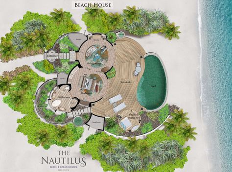 Tropical Bloxburg, Resort Design Plan, Landscape Architecture Plan, Resort Plan, The Nautilus, Resort Architecture, Cabin House Plans, Villa Plan, Resort Design