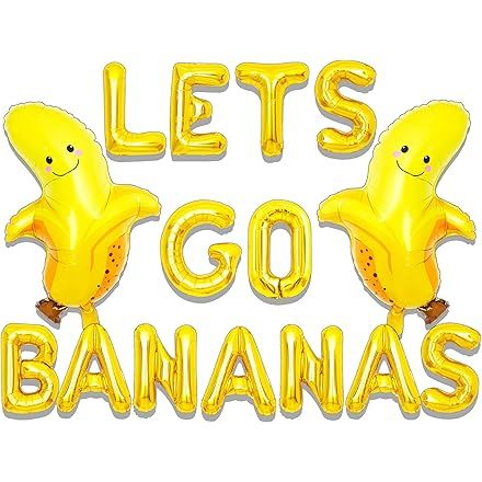 Amazon.com Shopping Cart Bananas Birthday Party, Banana Birthday Party, Go Bananas Birthday, Summer Party Birthday, Banana Party, Go Bananas, Future Teacher, Letter Balloons, Birthday Decoration