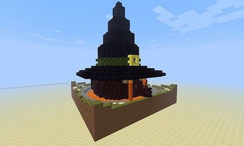 Witch's Hat Dungeon Minecraft Project Witch Hut Minecraft, Hut Minecraft, Witch Hut, Minecraft Houses Blueprints, Minecraft Birthday Party, Minecraft Map, Minecraft Inspo, Minecraft Birthday, Minecraft Builds