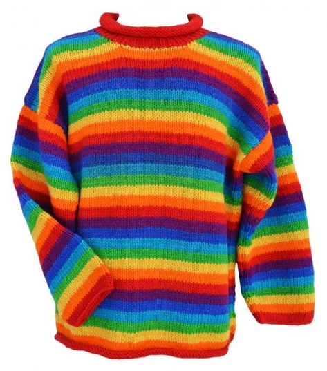 Black Jumper Outfit, Striped Jumpers, Stripe Jumper, Hand Knitted Jumpers, Looks Pinterest, Aria Montgomery, Jumper Outfit, Rainbow Outfit, Rainbow Sweater