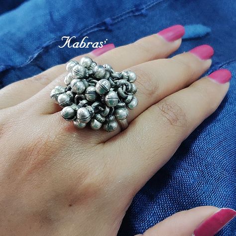 #ghungroo #ring #sterlingsilver #silverring #love for rings #flexiblering #flaunt #handjewellery Ring Snap, Traditional Ring, Mount Abu, Peacock Ring, Silver Cocktail, Fashion Slippers, Jewels Rings, Simple Mehndi, Coin Ring