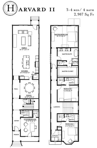 Garage Plans Detached, Narrow House Designs, Narrow House Plans, Houston Heights, Master Bath Shower, Narrow Lot House Plans, Townhouse Designs, Narrow House, Garage Apartment